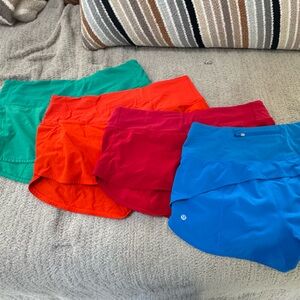 Lululemon High Rise Speed Up Shorts- Size 12 - 5 pairs